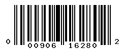 UPC barcode number 000906162802