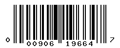 UPC barcode number 000906196647