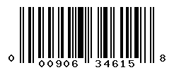 UPC barcode number 000906346158