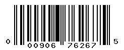 UPC barcode number 000906762675