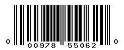 UPC barcode number 000978550620