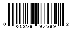 UPC barcode number 001256975692