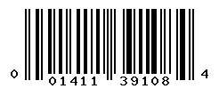 UPC barcode number 001411391084