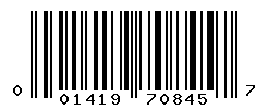 upc 001419708457 barcode image