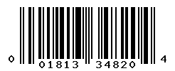 UPC barcode number 001813348204