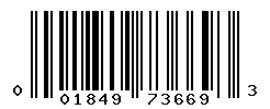 UPC barcode number 001849736693