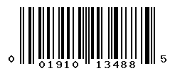 UPC barcode number 001910134885