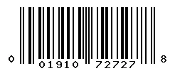 UPC barcode 001910727278