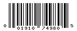 UPC barcode 001910749805