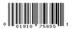 UPC barcode 001910756551