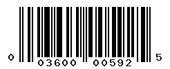 UPC barcode number 003600005925
