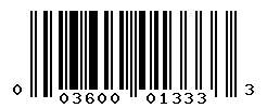 UPC barcode number 003600013333 lookup