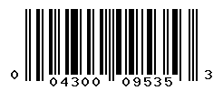 UPC barcode number 004300095353