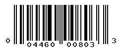 UPC barcode number 004460008033