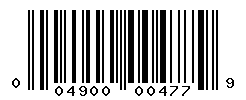 UPC barcode number 004900004779