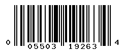 UPC barcode number 005503192634