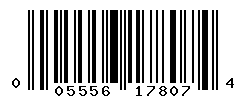 UPC barcode number 005556178074