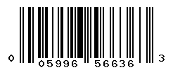 UPC barcode number 005996566363
