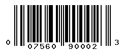 UPC barcode number 007560900023