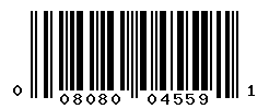 UPC barcode number 008080045591