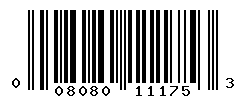 UPC barcode number 008080111753