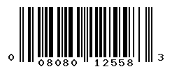 UPC barcode number 008080125583