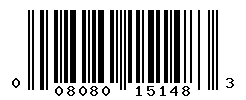 UPC barcode number 008080151483