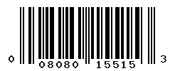 UPC barcode number 008080155153