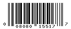 UPC barcode number 008080155177