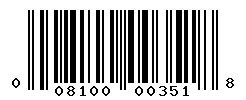 UPC barcode number 008100003518
