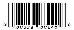UPC barcode number 008236089400 lookup