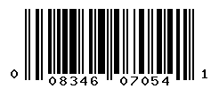 UPC barcode number 008346070541