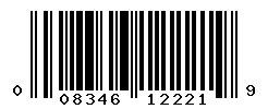 UPC barcode number 008346122219