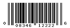 UPC barcode number 008346122226