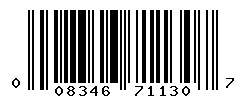 UPC barcode number 008346711307