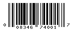 UPC barcode number 008346740017