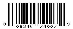 UPC barcode number 008346740079