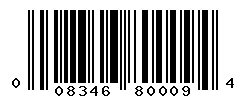 UPC barcode number 008346800094