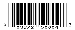 UPC barcode number 008372500043