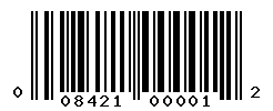 UPC barcode number 008421000012