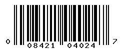 UPC barcode number 008421040247