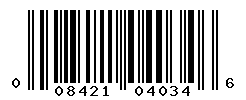 UPC barcode number 008421040346