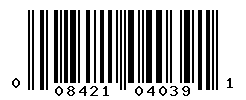 UPC barcode number 008421040391