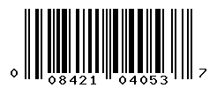 UPC barcode number 008421040537