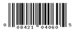 UPC barcode number 008421040605