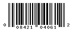 UPC barcode number 008421040612