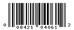 UPC 008421040612 barcode image