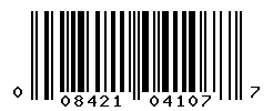 UPC barcode number 008421041077