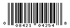 UPC barcode number 008421042548