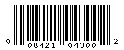 UPC barcode number 008421043002